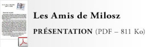 Les Amis de Milosz - Présentation de l'association - Document PDF en téléchargement (811 Ko)